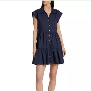 Veronica Beard Short Sleeve dress- sz M- navy- EUC